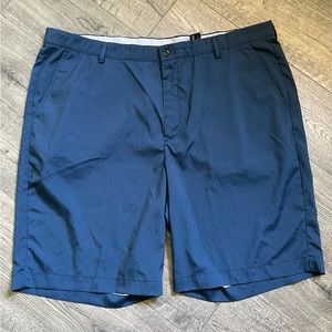 Greg Norman Navy Blue Pin Striped Shorts, Mens Size 42